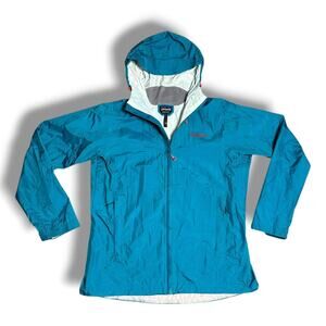 Patagonia H2No Rain Jacket Shell Lightweight Blue Hooded Full Zip Logo Vented XL